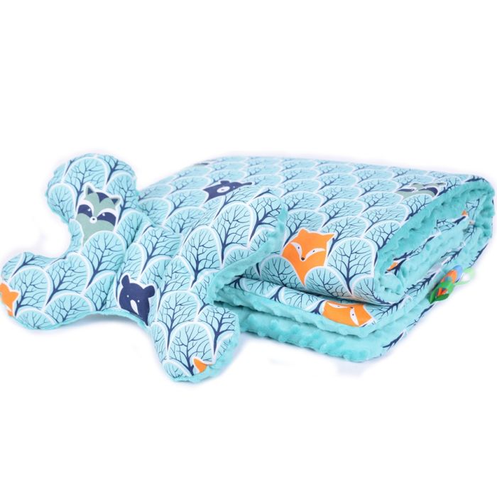 Hällikomplekt "Forest" pleed 100x75cm ja padi "liblikas"