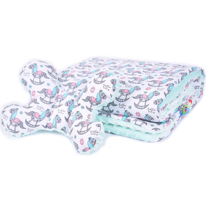 Hällikomplekt "Hello baby" pleed 100x75cm ja padi "liblikas"