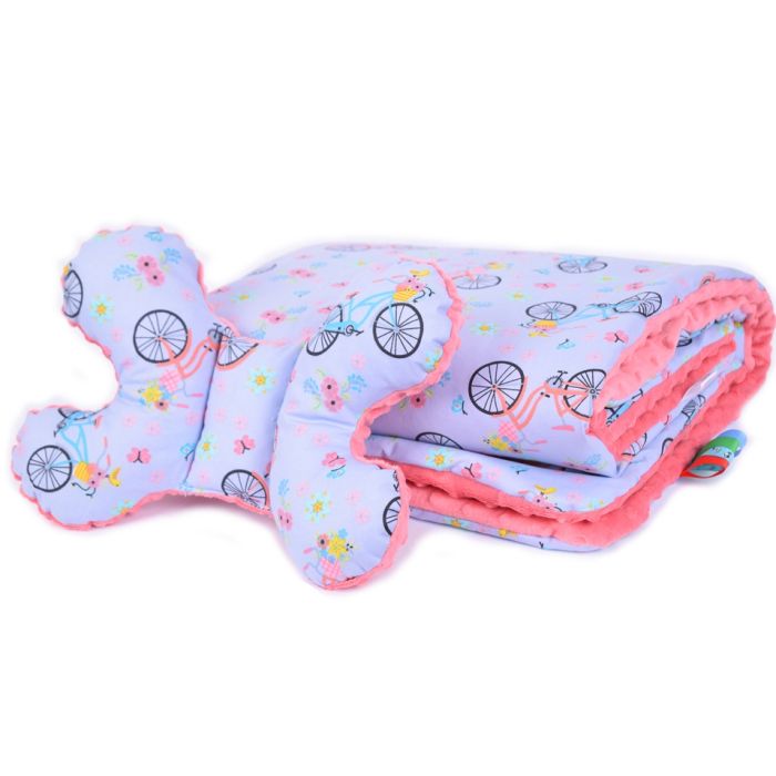 Komplektukas su minky pleduku ir pagalve