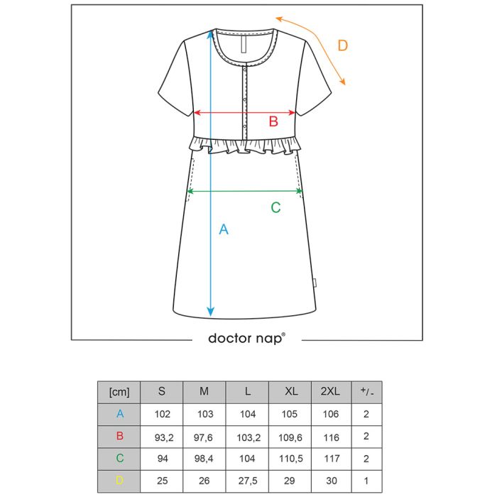Puuvillane öösärk rasedatele naistele  "WAVE"  papaya