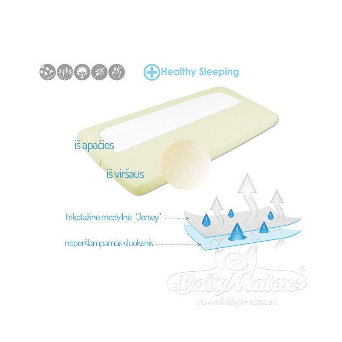 Kummiga lina veekindla  "Jersey" kollane