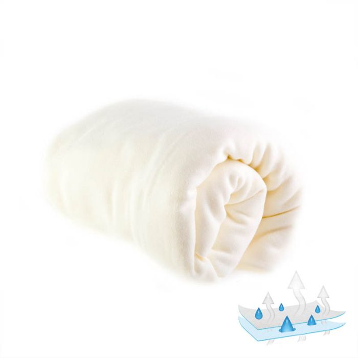 Kummiga voodilina "Jersey" kreemivärvi