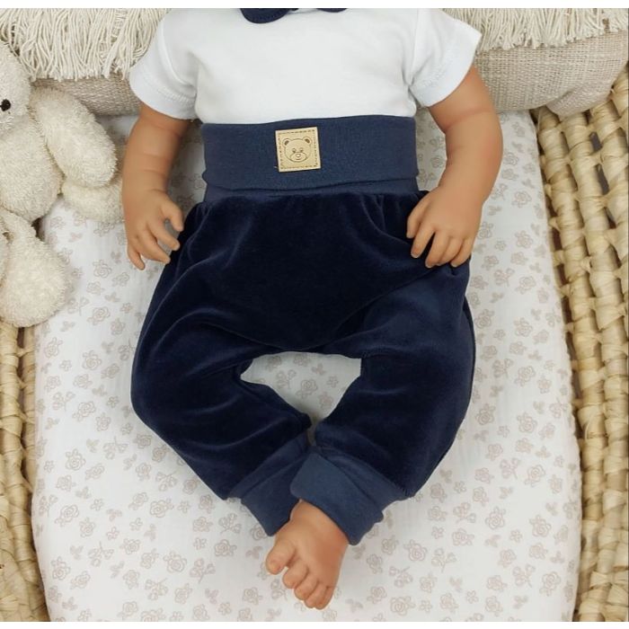 Beebi veluur püksid  "BEAR NAVY"