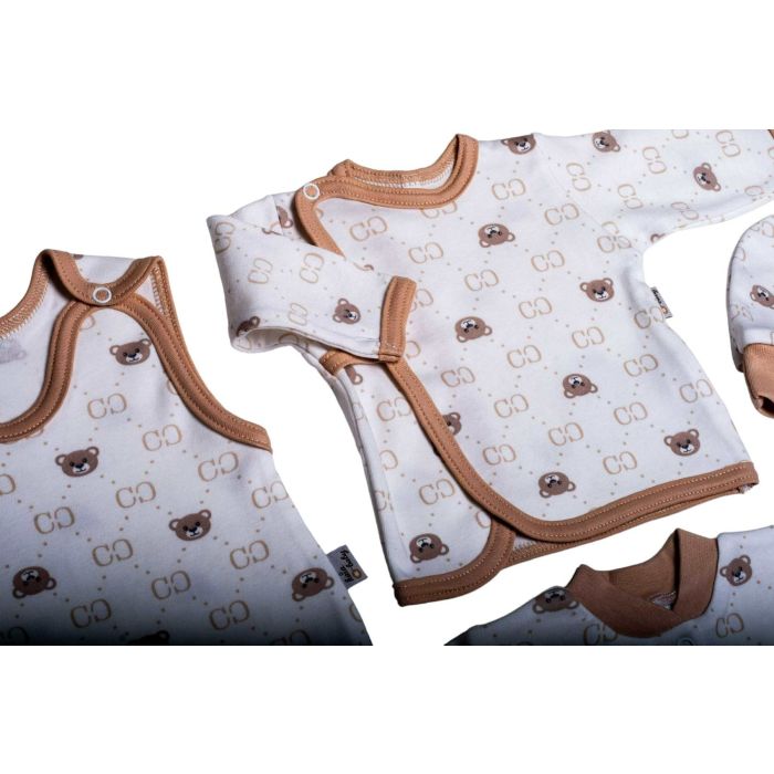 Komplekt vastsündinule 5-e osaline "Bear glamour" valge