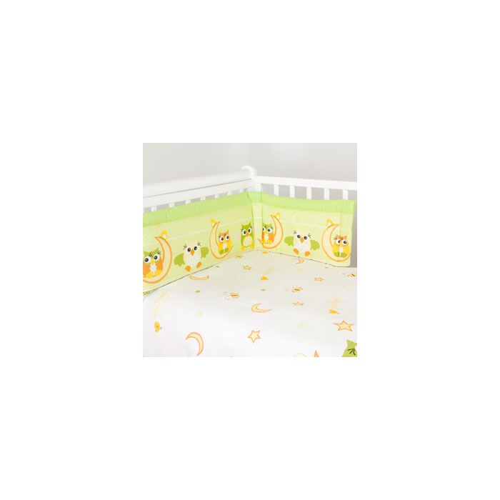 Patalynės komplektas su apsaugomis "Saldūs sapnai" žalios sp.