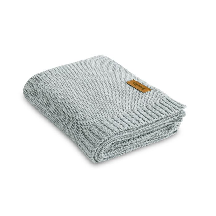 Kootud bambusviskoos beebitekk "Bamboo" 100x80 cm baby grey