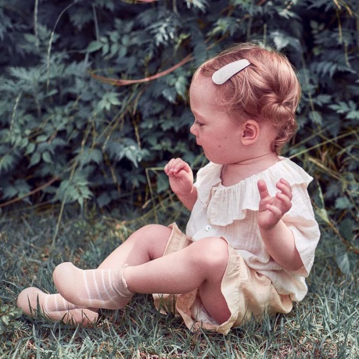 Beebi kingad Attipas "Bamboo bear" beige