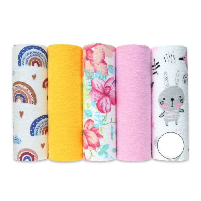 Flanellist lapid komplektid 5tk "Pink" 