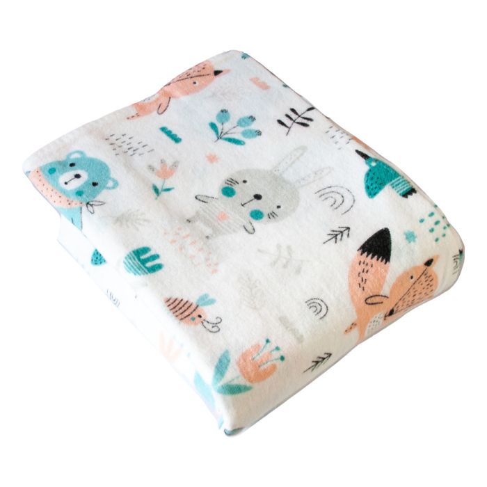 Beebi flanellist lapid "Forest mint"  70x80cm 1tk