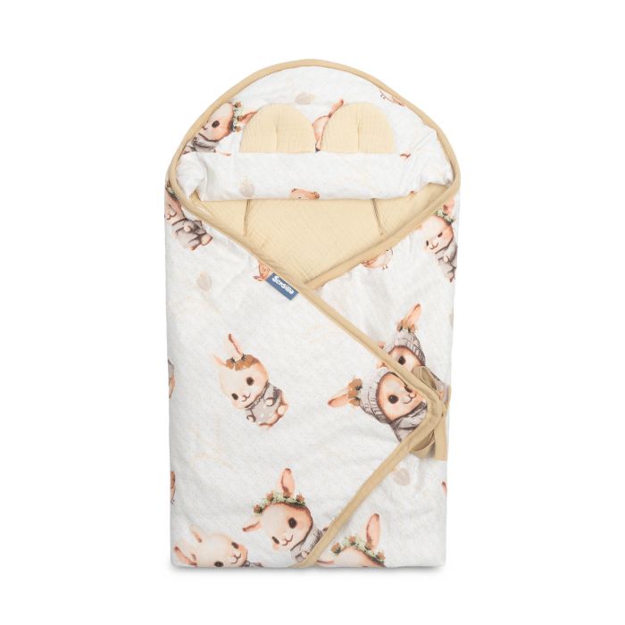 Soojakott vankrisse/turvatool  musliinist  "Lissie" 90x90 cm beige