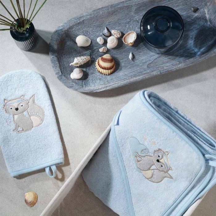 Natural Bamboo pesemiskinnas BabyOno Foxy sinine