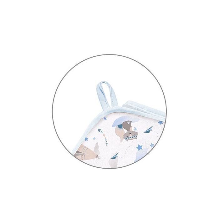 Froteerätik beebile "Indiana" 100x100 cm sinine