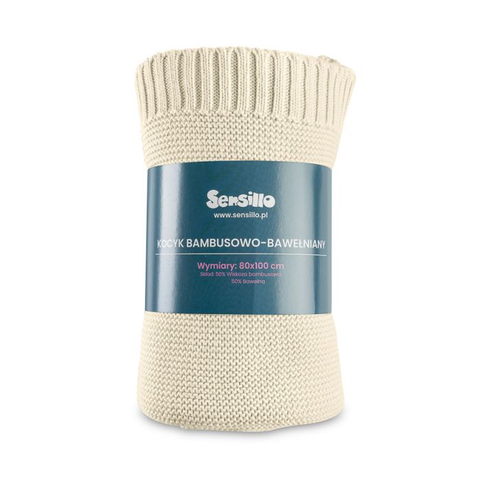 Kootud bambusviskoos beebitekk "Bamboo" 100x80 cm banana