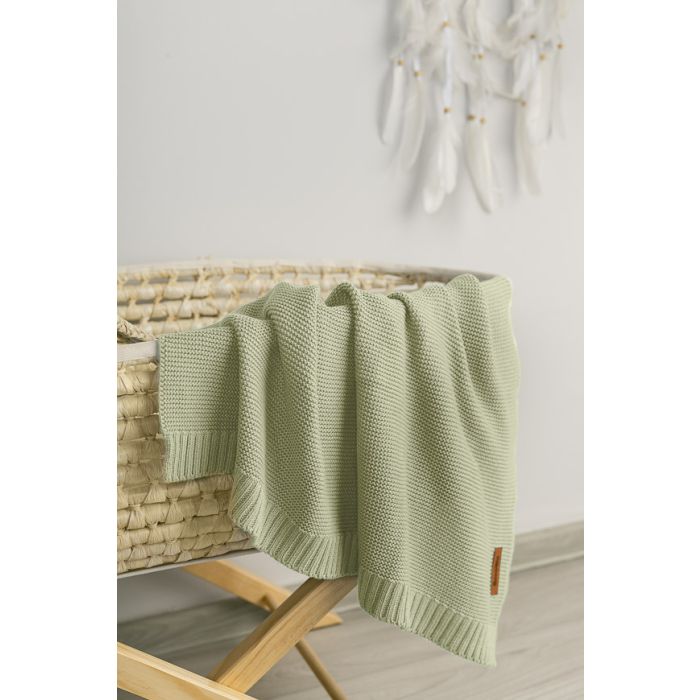 Kootud bambusviskoos beebitekk "Bamboo" 100x80 cm olive