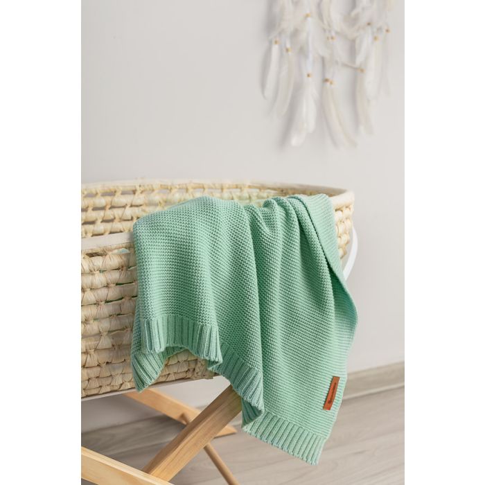 Kootud bambusviskoos beebitekk "Bamboo" 100x80 cm salvia