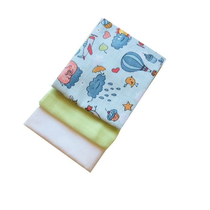 Puuvillaste mähkmete komplekt, 3 tükki, "Ballons" 