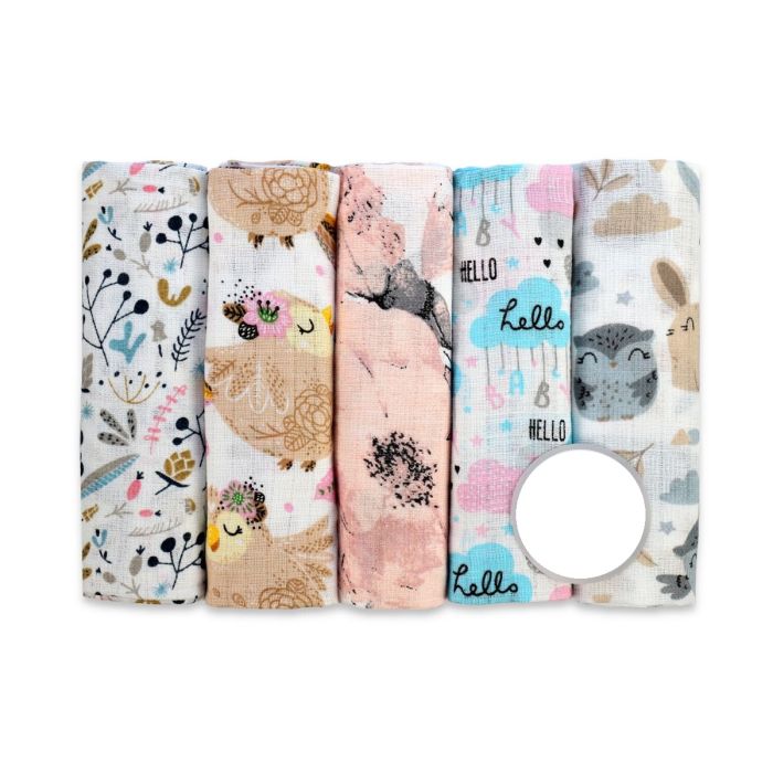 Puuvillaste mähkmete komplekt, 5 tükki, "Nr1"