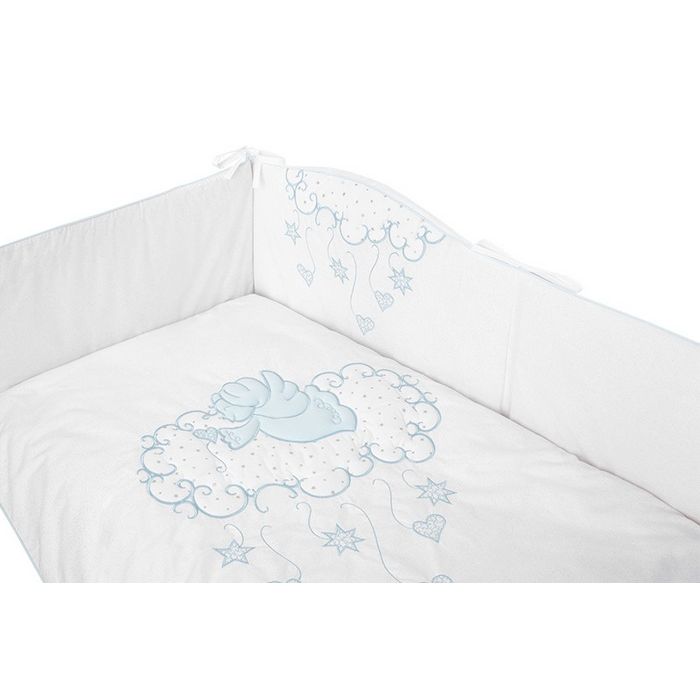 Beebi voodipesu ja voodipehmendus "Angels" sinine