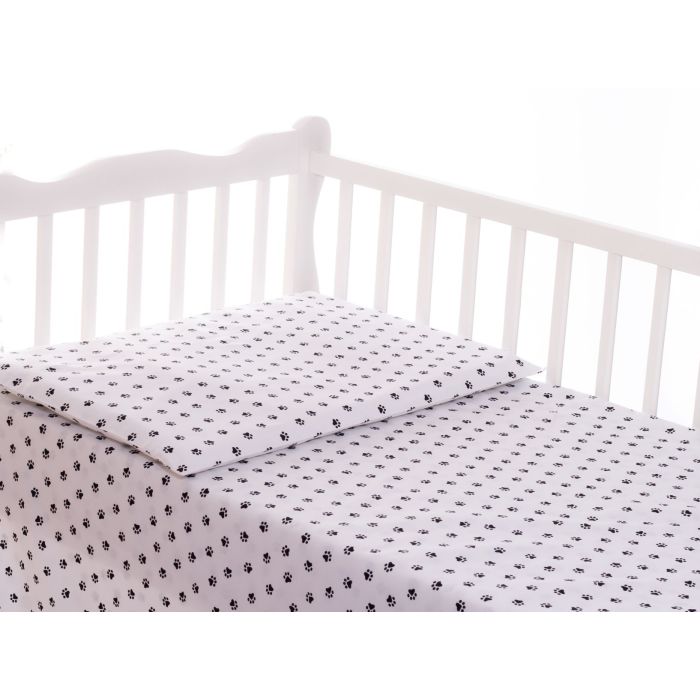 Beebi voodipesu 100x135 "Paws" valge