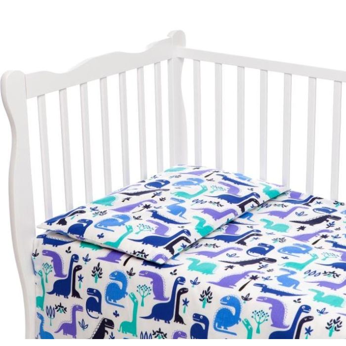 Beebi voodipesukomplektid  100x135 "Dino" roheline