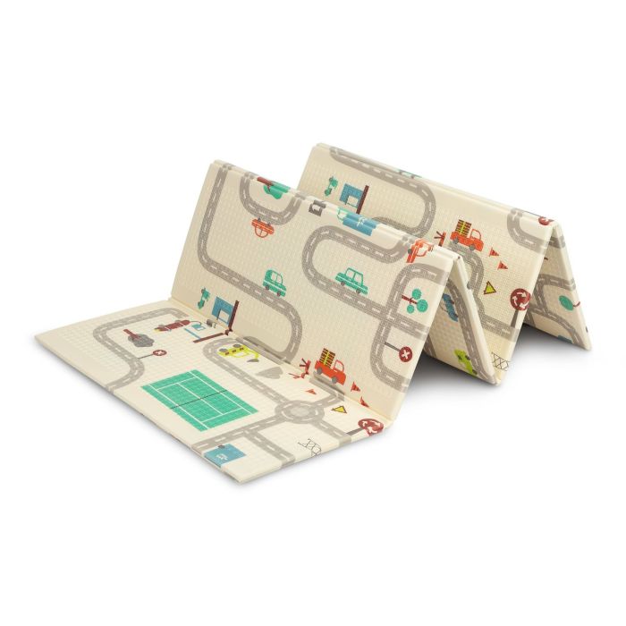 Kahepoolne mängumatt beebidele "CARS" 200 x 180 cm