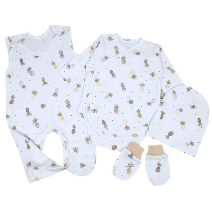 Komplekt vastsündinule 4-e osaline "Ananas"