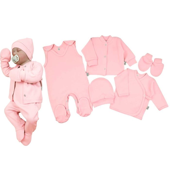 Komplekt vastsündinule 5-e osaline "Blank candy pink"