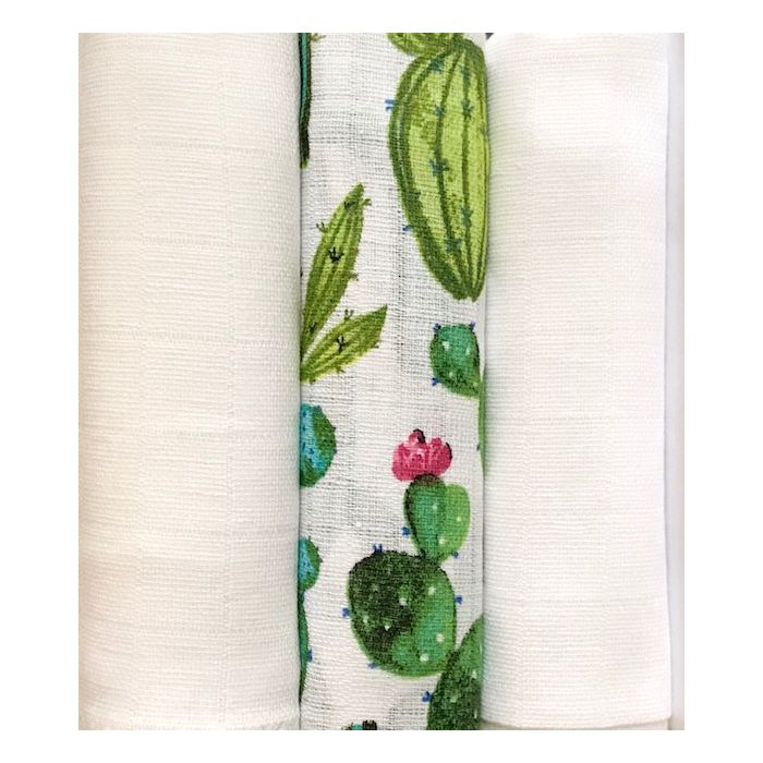 Puuvillaste mähkmete komplekt, 3 tükki, "Cactus"