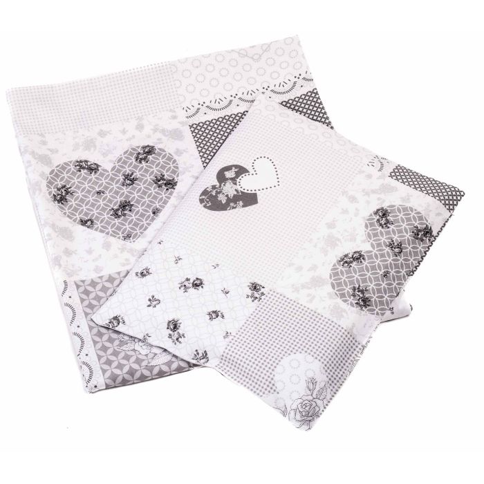 Hälli voodipesu 80x70cm "White hearts"