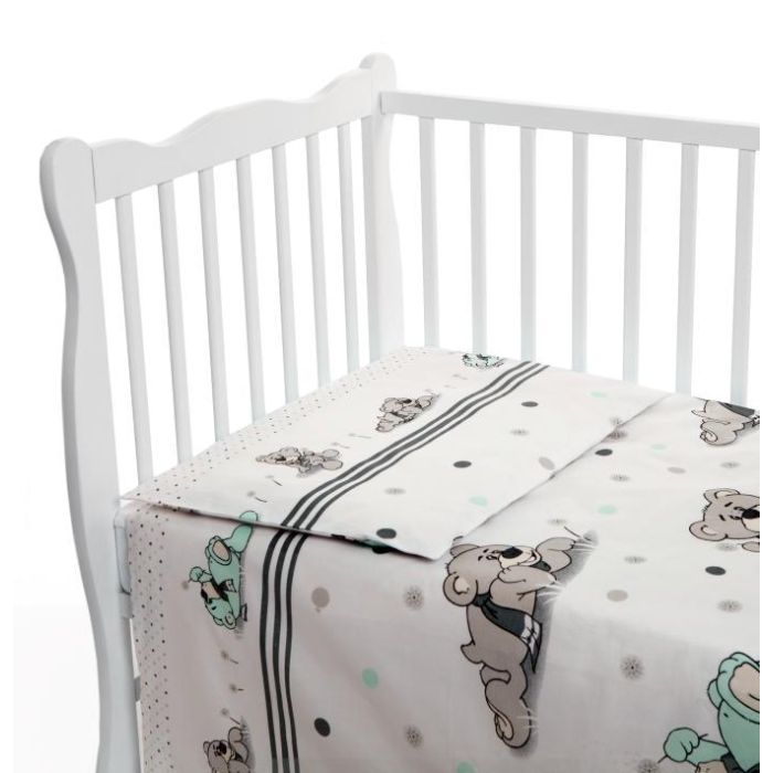 Beebi voodipesukomplektid  100x135 "Bears" türkiissinine