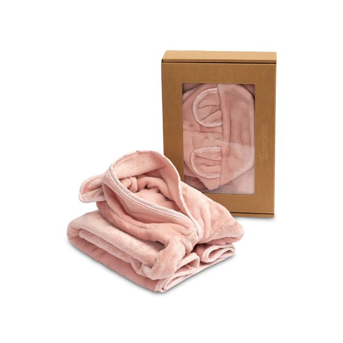 Beebide hommikumantel "Bear pale pink" 