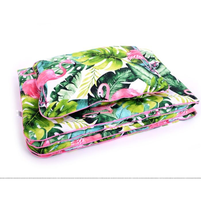 Hällikomplekt  "Pink flamingo" 60x75cm teki ja 35x25cm padjaga