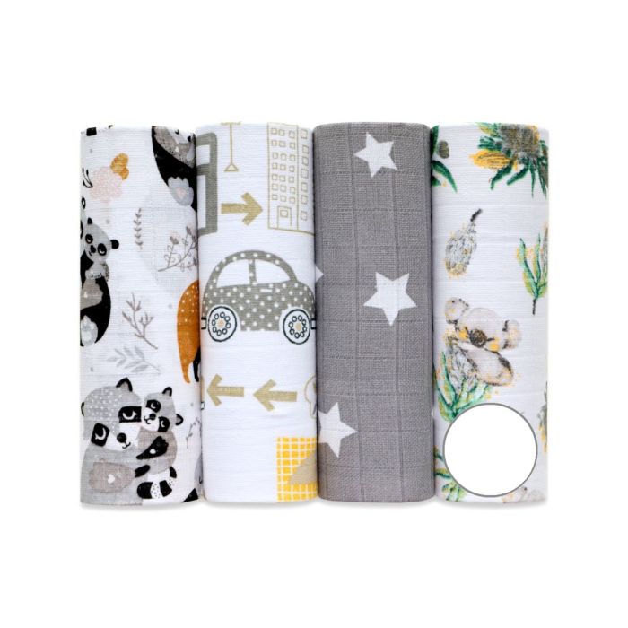 Puuvillaste marli lapid komplekt, 4 tükki  "Nr4"