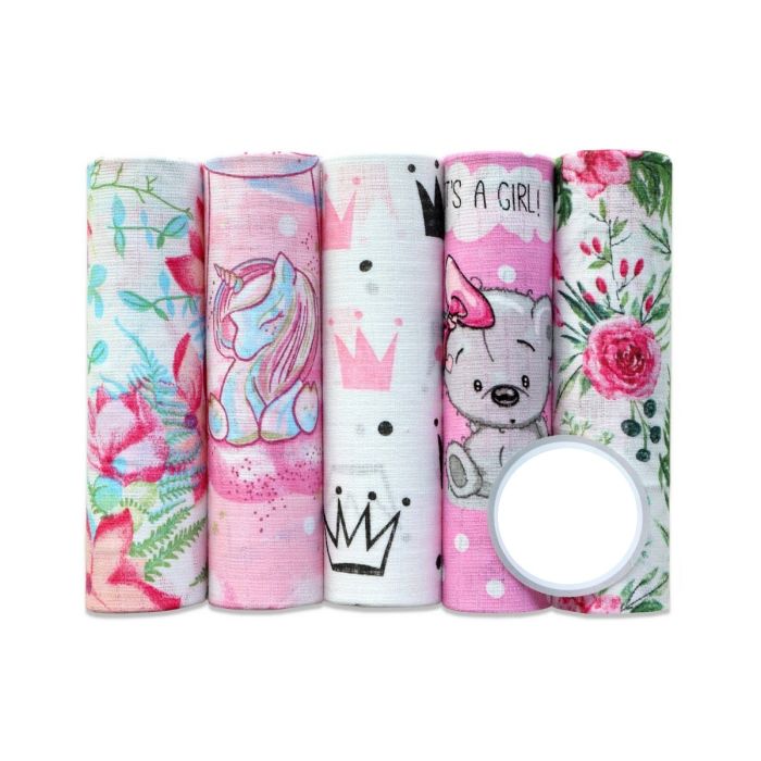 Puuvillaste mähkmete komplekt, 5 tükki "Girl"