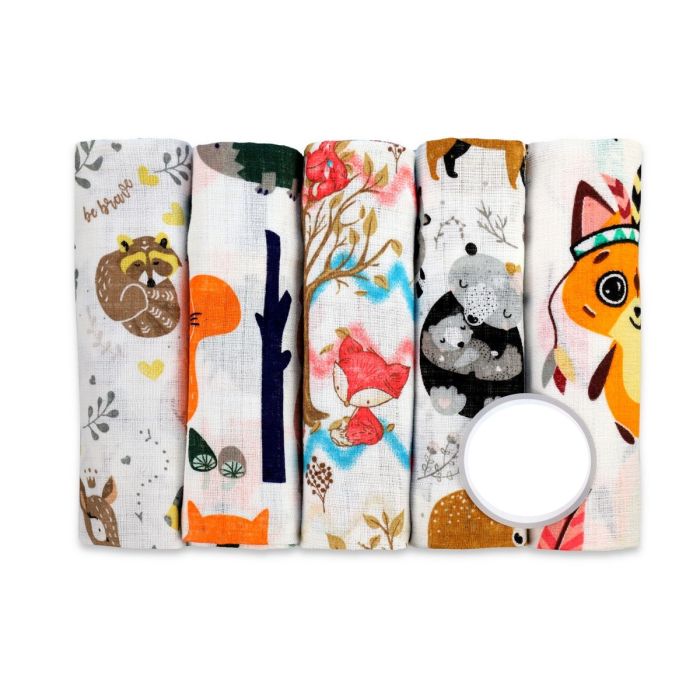 Puuvillaste mähkmete komplekt, 5 tükki, "Nr2"