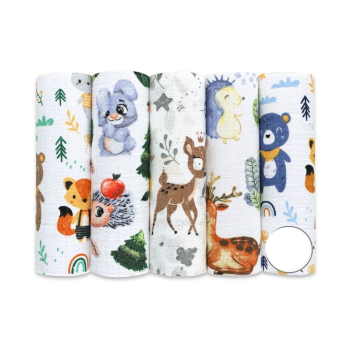 Puuvillaste mähkmete komplekt, 5 tükki  "Nr 7"