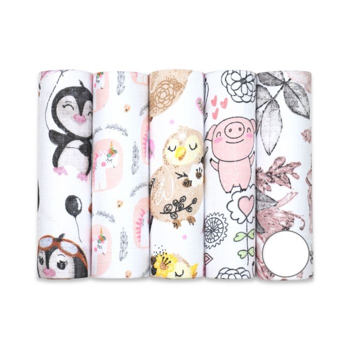 Vystyklai kūdikiui - 5 dalių komplektas "Nr 9- Girl" 