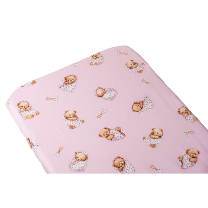 Puuvillane kummiga voodilina "Baby girl"  