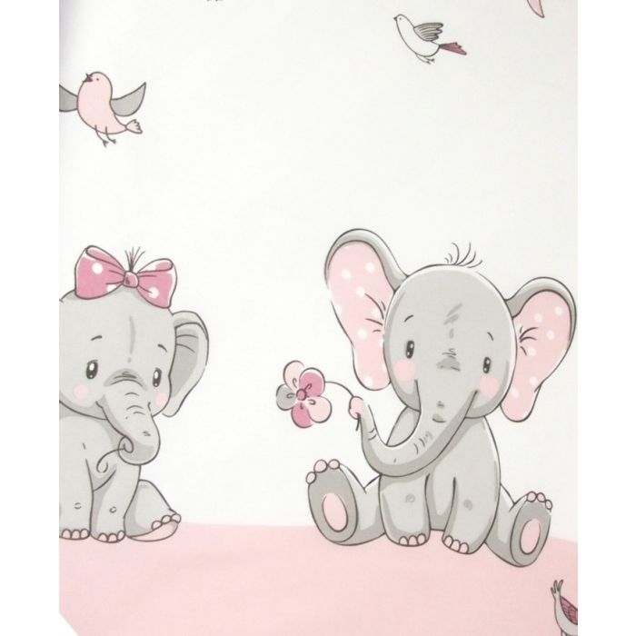 Kummiga voodilina "Friends" 60x120 - puuvil,roosa