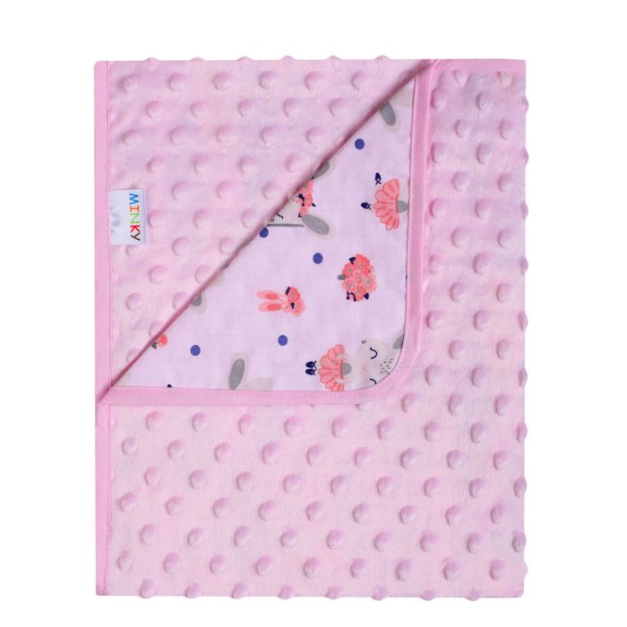 Beebitekk  90x80 cm "Bunny&Flowers" roosa