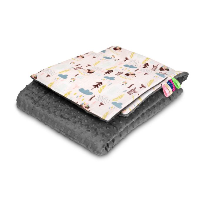 Beebitekk "Hedgehog" 100x75cm ja padi, hall