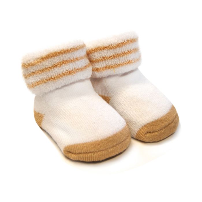 Puuvillased beebisokid 0-6 k, beeži värvi