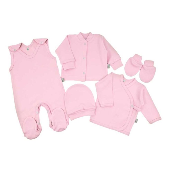 Komplekt vastsündinule 5-e osaline "Blank baby pink"
