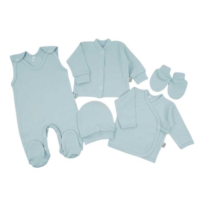 Komplekt vastsündinule 5-e osaline "Blank mint"
