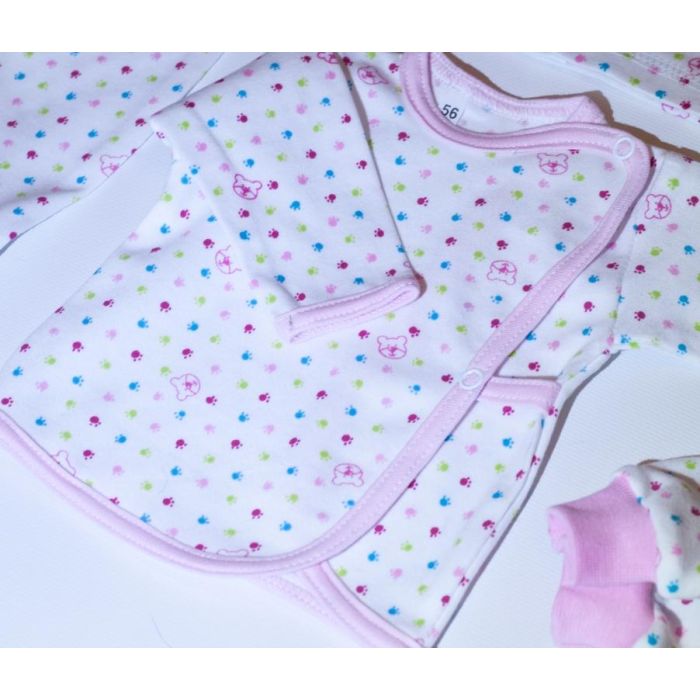 Komplekt vastsündinule 5-e osaline "Small bears" roosa