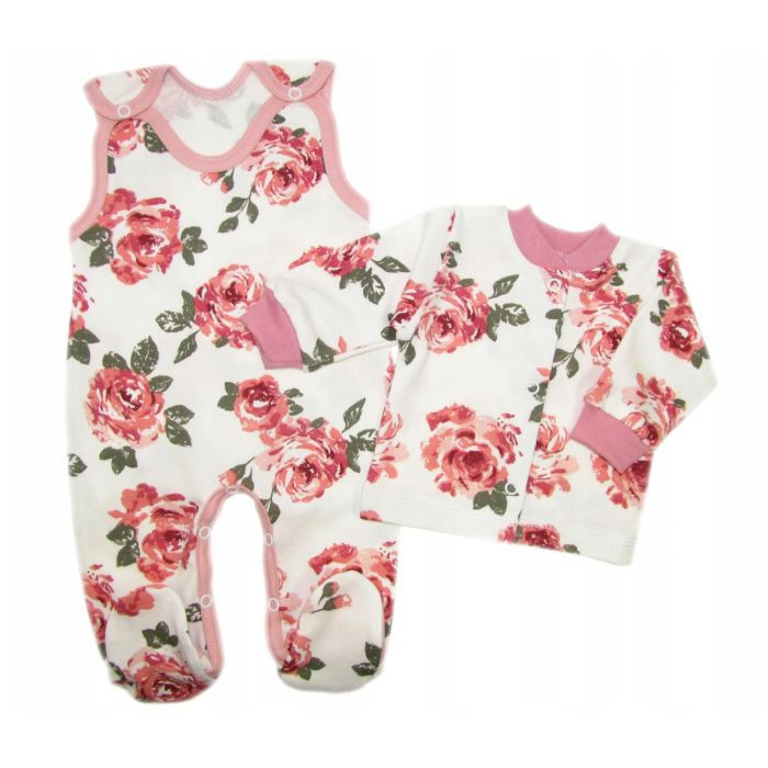 Komplekt vastsündinule 5-e osaline "Roses" roosa