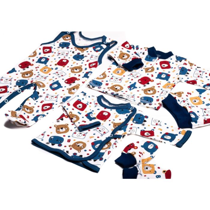 Komplekt vastsündinule 5-e osaline "Teddy navy"  