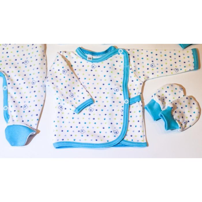 Komplekt vastsündinule 5-e osaline "Small bears" sinine
