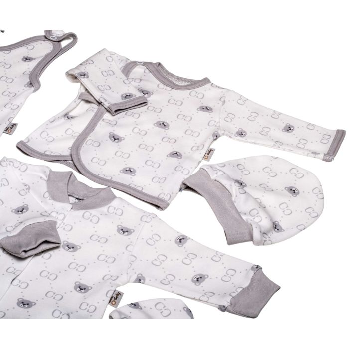 Komplekt vastsündinule 5-e osaline "Bear glamour" valge