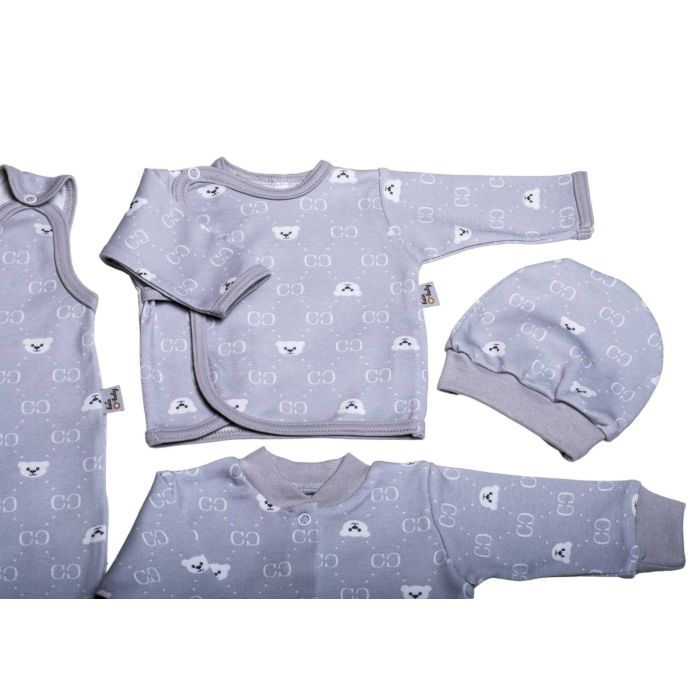Komplekt vastsündinule 5-e osaline "Bear glamour grey" 